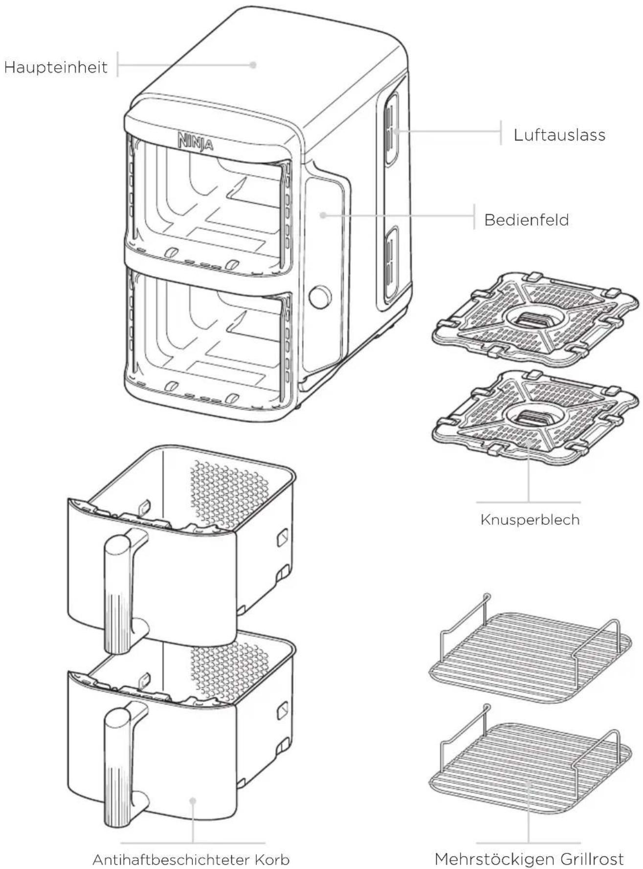 NINJA Double Stack SL300EU - DIESE ANWEISUNGEN GUT AUFBEWAHREN - 1