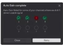 FOCUSRITE Scarlett 18i20 4th Gen - Le gain automatique multicanal a échoué - 2