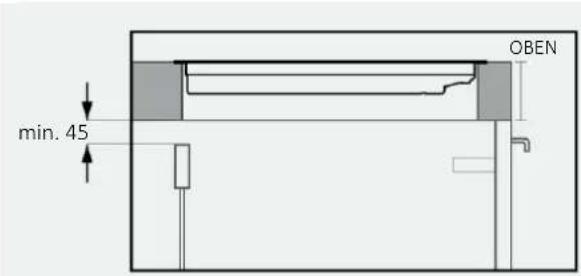 HOOVER HMT65DCS - Dicke der Arbeitsplatte - 1