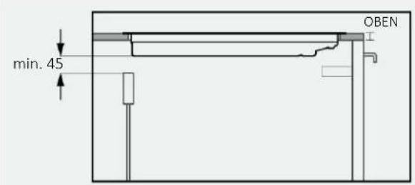 HOOVER HMT65DCS - Dicke der Arbeitsplatte - 2