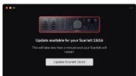 FOCUSRITE Scarlett 16i16 4th Gen - Pour mettre à jour votre Scarlett : - 1