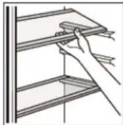TEKA RLF 74930 SS - Colocacion de las baldas de la puerta - 1