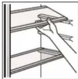 TEKA RLF 74930 SS - Posicionamento das prateleiras da porta - 1
