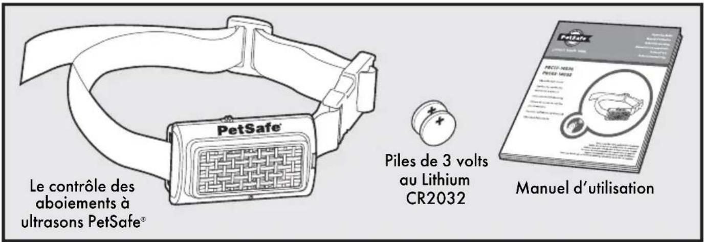 Le contrôle des aboiements à ultrasons PetSafe® PetSafe® Piles de 3 volts au Lithium CR2032 Manuel d’utilisation