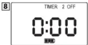 8 TIMER 2 OFF 0:00 ORDER