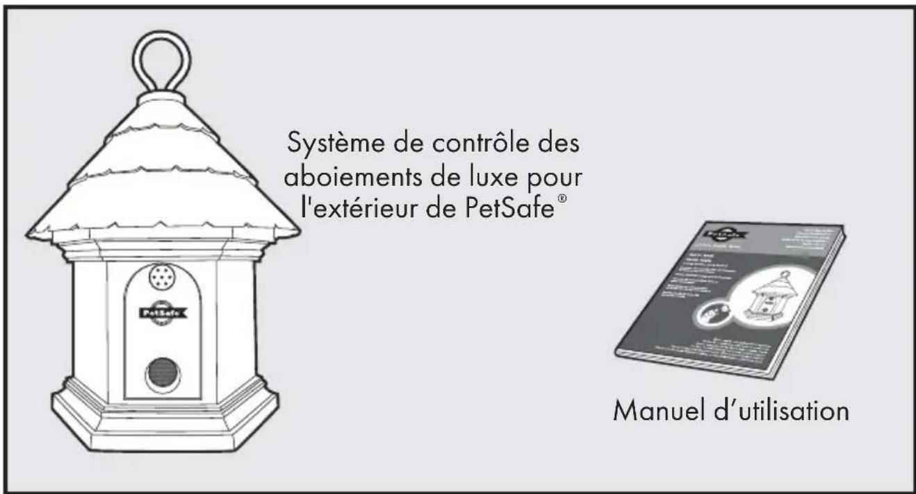 Système de contrôle des aboiements de luxe pour l'extérieur de PetSafe® Manuel d'utilisation