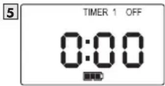 5 TIMER 1 OFF 0:00 BEEC