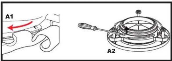 TEKA TRS 520 - L'anneau coussinet et la couronne de montage inférieure demeureront attachés lors de l'installation du broyeur. - 2
