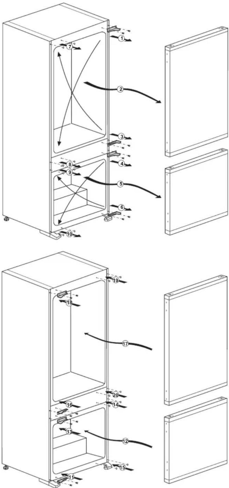 TEKA RBF 77360 FI - Inversione degli sportelli - 1