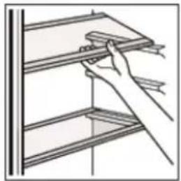 TEKA RLF 74930 WH - Posicionamento das prateleiras da porta - 1