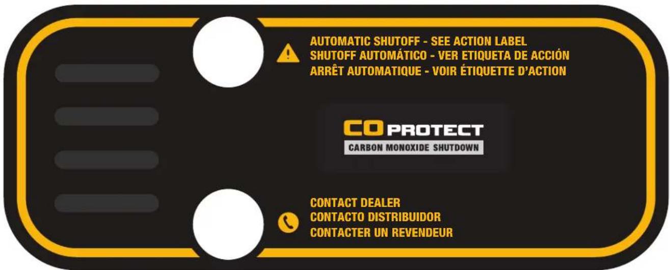 DEWALT DXGNR6500 - Carbon Monoxide (CO) Detection and Shut-off System (if equipped) - 2