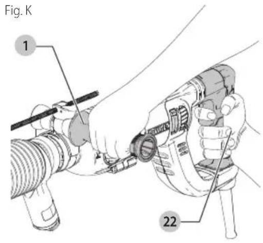 DEWALT DWH200D - Colocación adecuada de manos (Fig. K) - 1