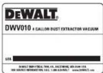 DEWALT DWV010 - DAY MONEY BACK GUARANTEE - 1