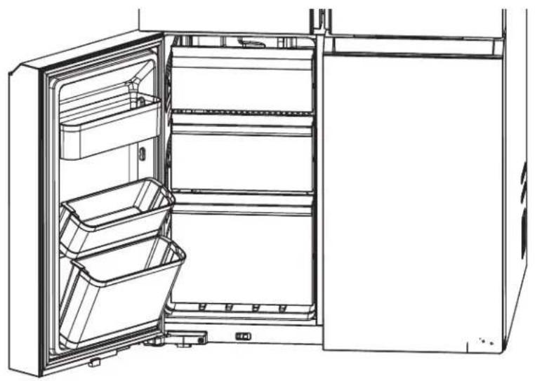 Café CXE22DP3PD1 - Options de stockage du réfrigérateur - 1