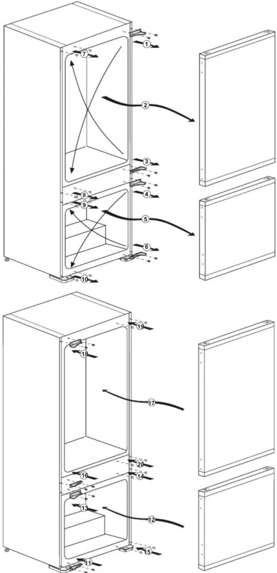 BEKO BCNA306E5SN - Réversibilité des portes - 1
