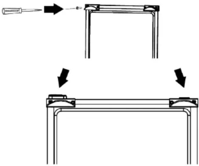 BEKO B1RDNE504W - Attaching the Plastic Wedges - 1