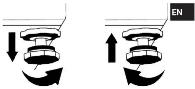 BEKO B1RDNE504XB - Adjusting the Legs - 1