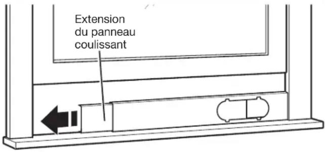 AMANA AMAP121AB-2 - Allonger et bien positionner le panneau coulissant - 1