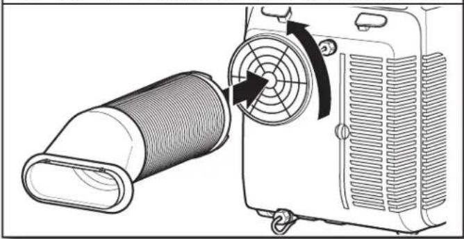 AMANA AMAP121AB-2 - Fixer le conduit flexible au climatiseur - 1