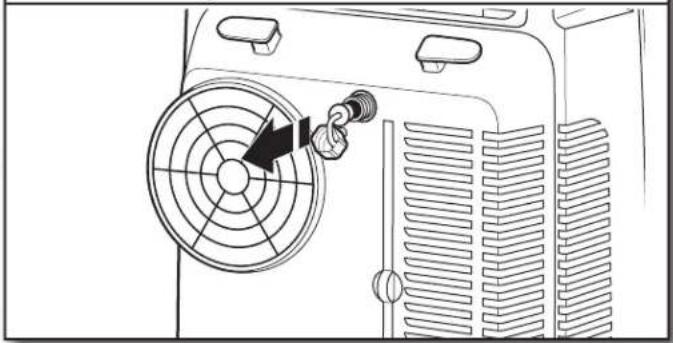 AMANA AMAP121AB-2 - Retire el tapón de la conexión de desagüe - 1