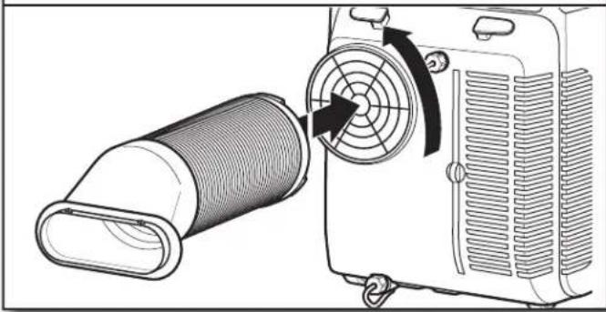 AMANA AMAP121AB-2 - Attach vent hose to air conditioner - 1