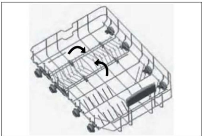 BERTAZZONI DW24T3IXT - DENTS PLIABLES RÉGLABLES ET ÉTAGÈRES DU PANIER SUPÉRIEUR - 2