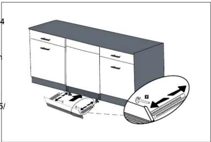 BERTAZZONI DW18S2IPV - AJUSTE DEL ZÓCALO MÓVIL (SEGÚN EL MODELO) - 1