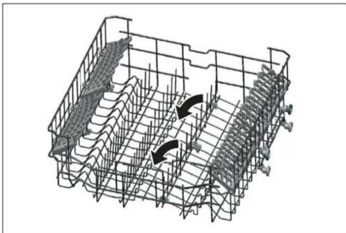 BERTAZZONI DW18S2IPV - UPPER BASKET FOLDING TINES AND ÉTAGÈRES - 1