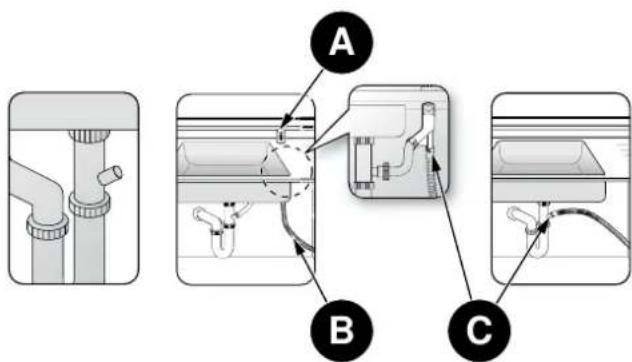 BERTAZZONI DW18S2IPV - DRAIN HOSE CONNECTION - 1