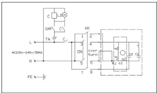 Royal Catering RCFW-120PRO - Wiring Diagram - 1