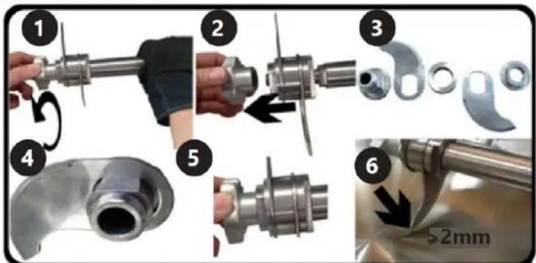 Royal Catering RCBC-5V3 - Knife assembly/disassembly and setting - 1