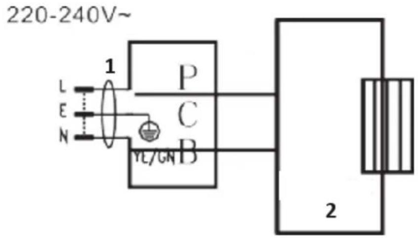 Royal Catering RCGK-MBD21L - Elektrisk diagram - 1