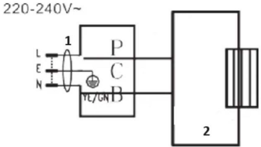 Royal Catering RCGK-MB33L - Elektrischer Schaltplan - 1