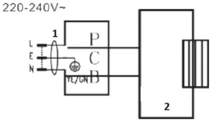 Royal Catering RCGK-MB33L - Schemat elektryczny - 1