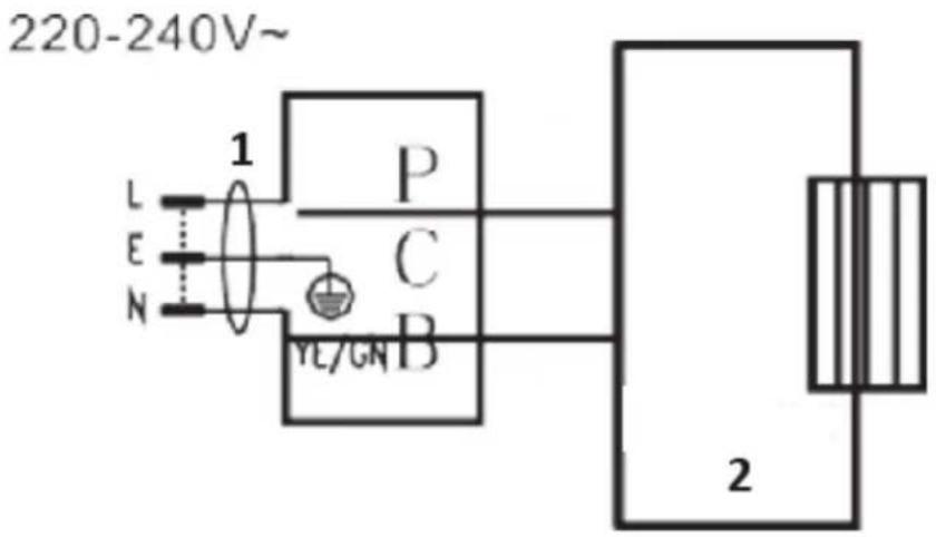Royal Catering RCGK-MBG33L - Elektrisk diagram - 1