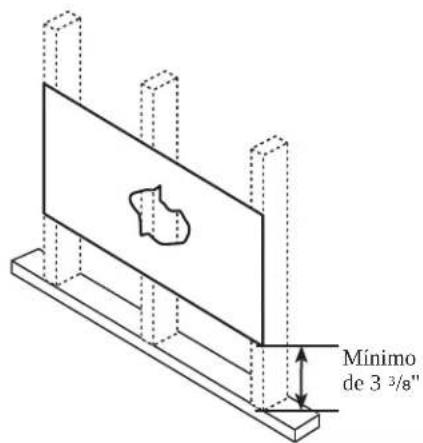 AMANA AMAP151CW - Corte un orificio en los lados de la viga de pared central - 1
