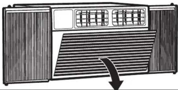 AMANA AMAP151CW - Removing the intake grille - 1