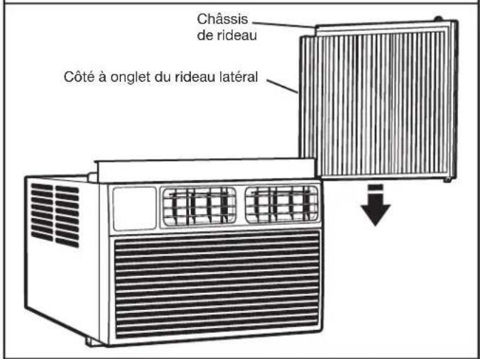AMANA AMAP151CW - Insérer le rideau latéral dans la rainure - 1