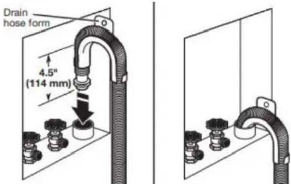AMANA ATW4516MW - Place drain hose in standpipe - 1