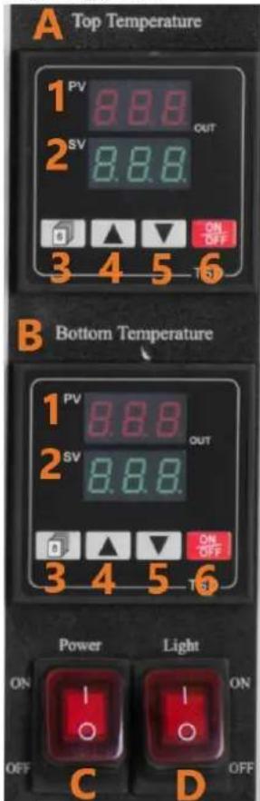 Royal Catering RCPO-8800-2D - Betjeningspanel: - 1