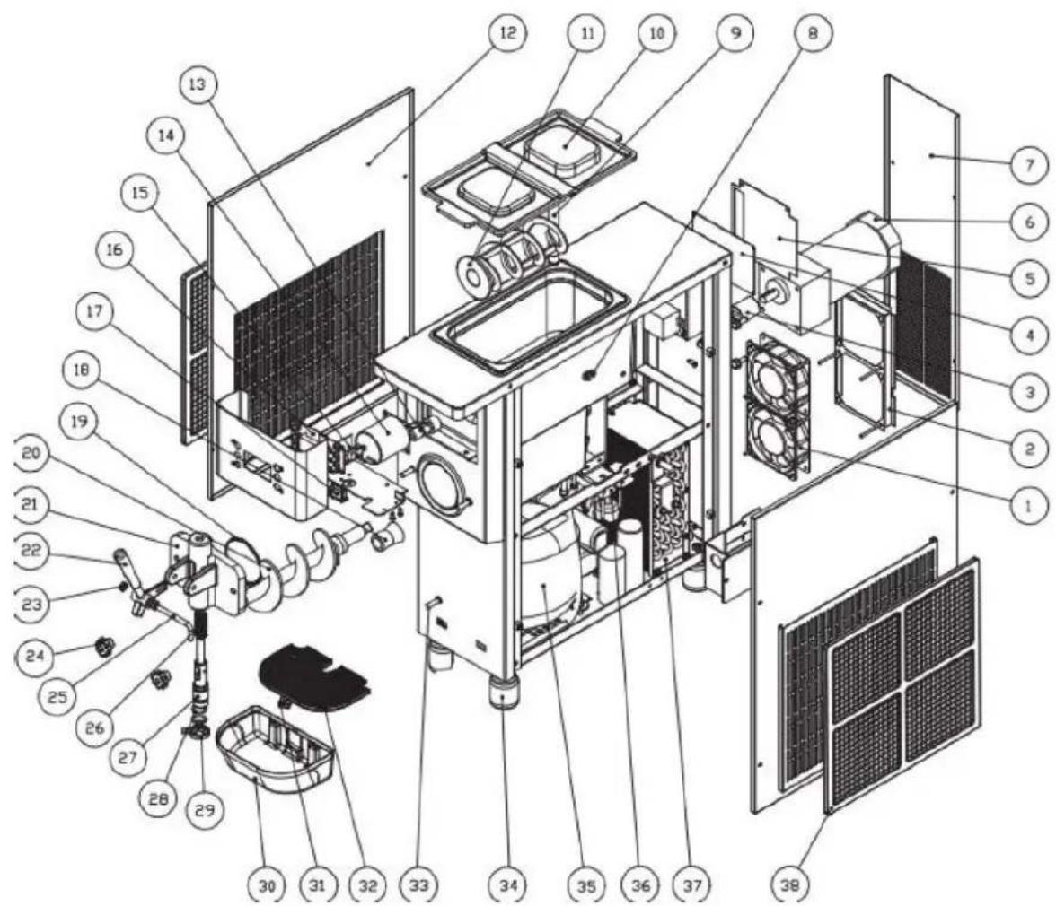 Royal Catering RCSI-16A - desenhode montagem - 1