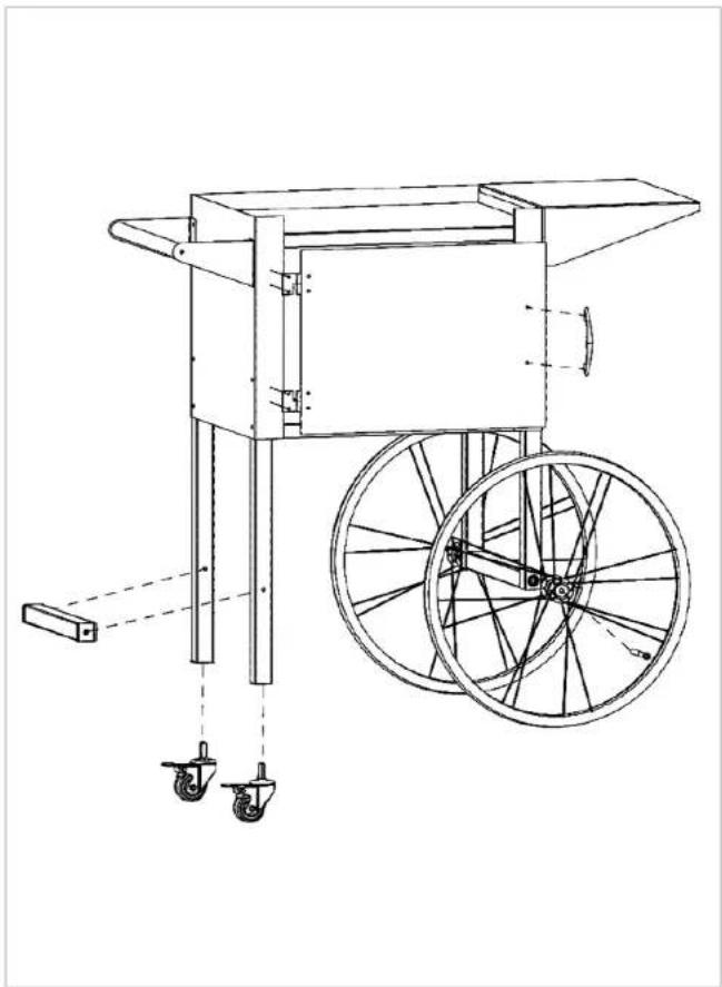 Royal Catering RCPT-WGWG-1 - POPCORN TROLLEY - 5
