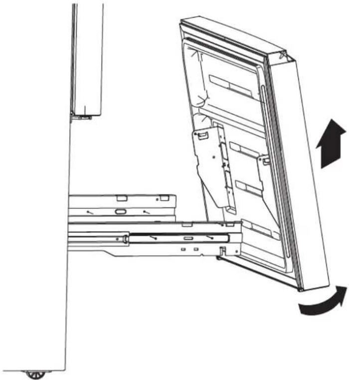 INSIGNIA NS-RFD26SS9 - Retrait des portes du réfrigérateur (optionnel) - 14