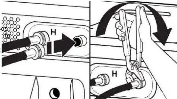 MAYTAG MFW7020RW - Connect inlet hoses to water faucets - 2