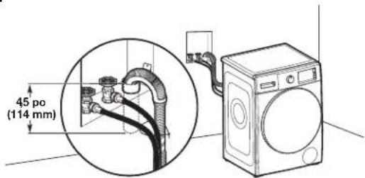 MAYTAG MFW7020RW - Système de vidange avec tuyau de rejet à l'égou mural - 1
