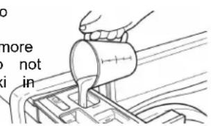 MAYTAG MFW7020RW - Adding liquid chlorine bleach to single-load dispenser: - 1
