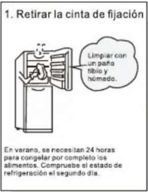 TCL RP318BXE3 - Preparaciones previas al uso del refrigerador - 1