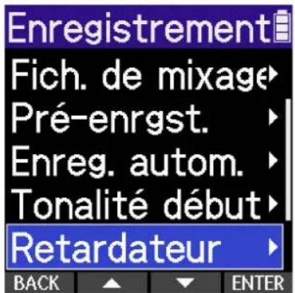 ZOOM H2 Essential - Réglage du retardateur - 2