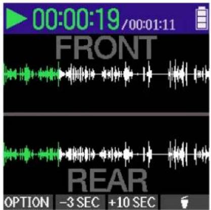 ZOOM H2 Essential - Appuyez sur OPTION (touche de fonction 1) dans l'Écran Lecture. - 1