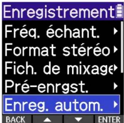 ZOOM H2 Essential - Enregistrement automatique (Enreg. autom.) - 2